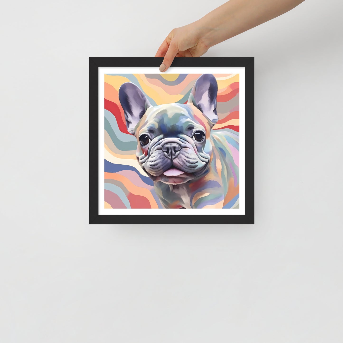 Lilac Pup Whirls Framed Poster