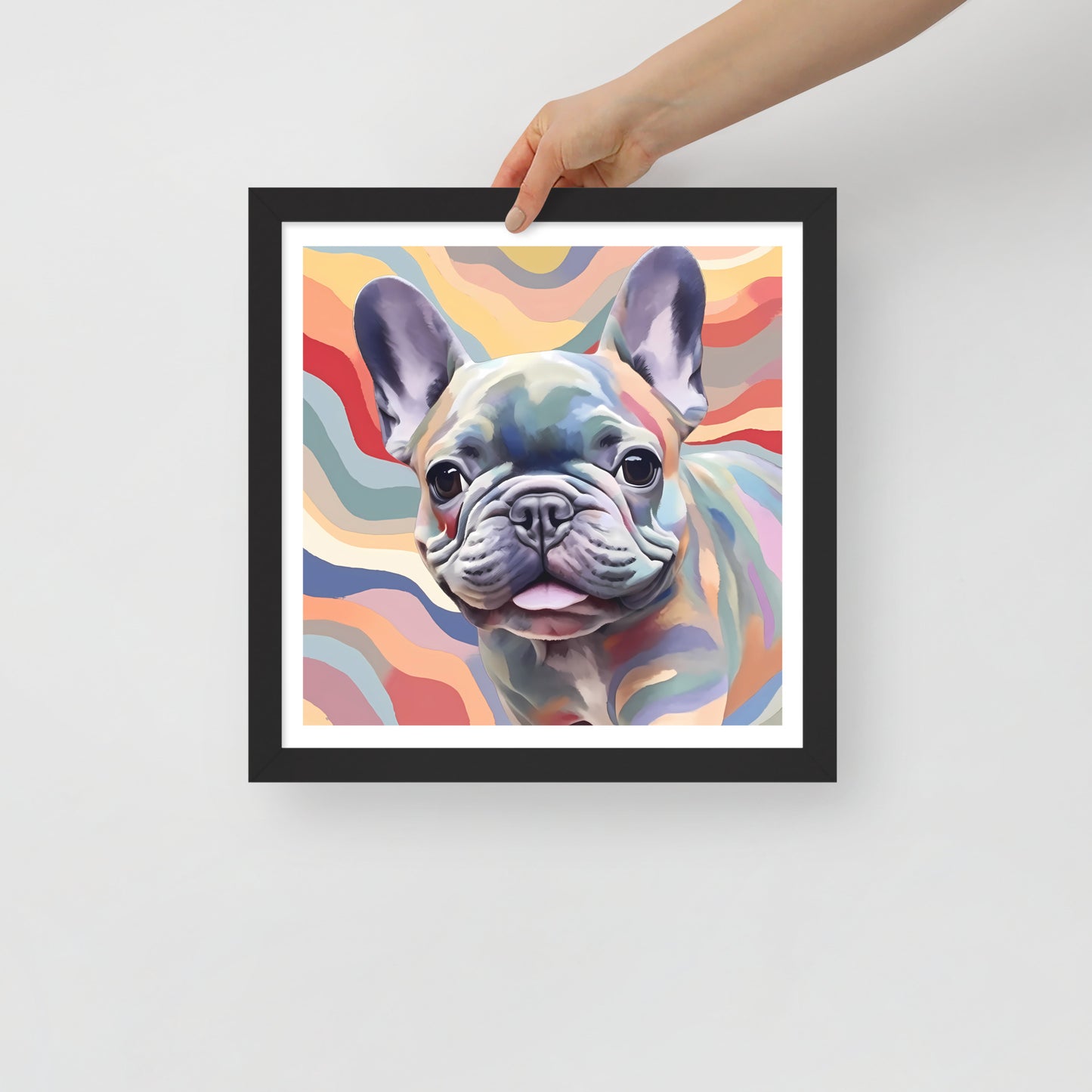 Lilac Pup Whirls Framed Poster