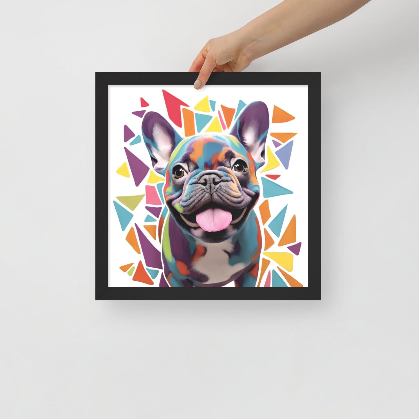 Prismatic Pup Framed Poster