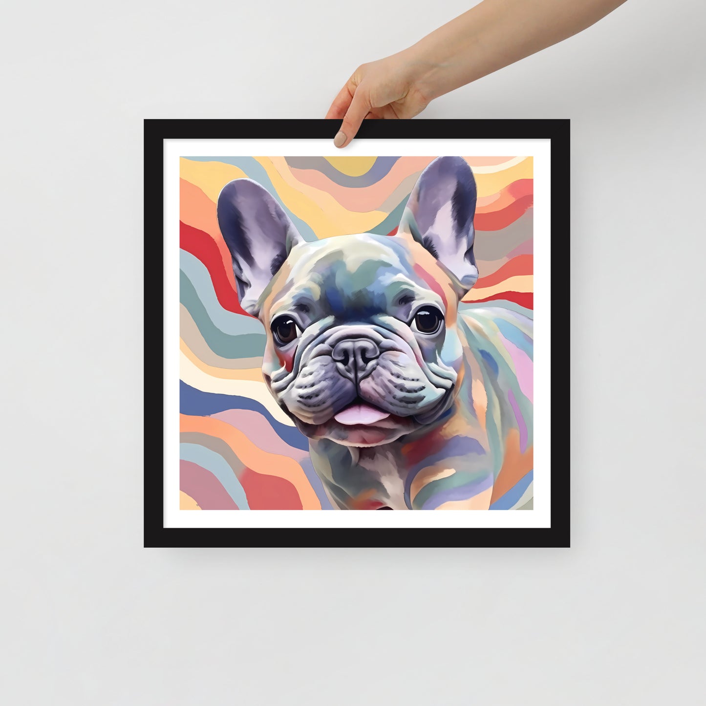 Lilac Pup Whirls Framed Poster