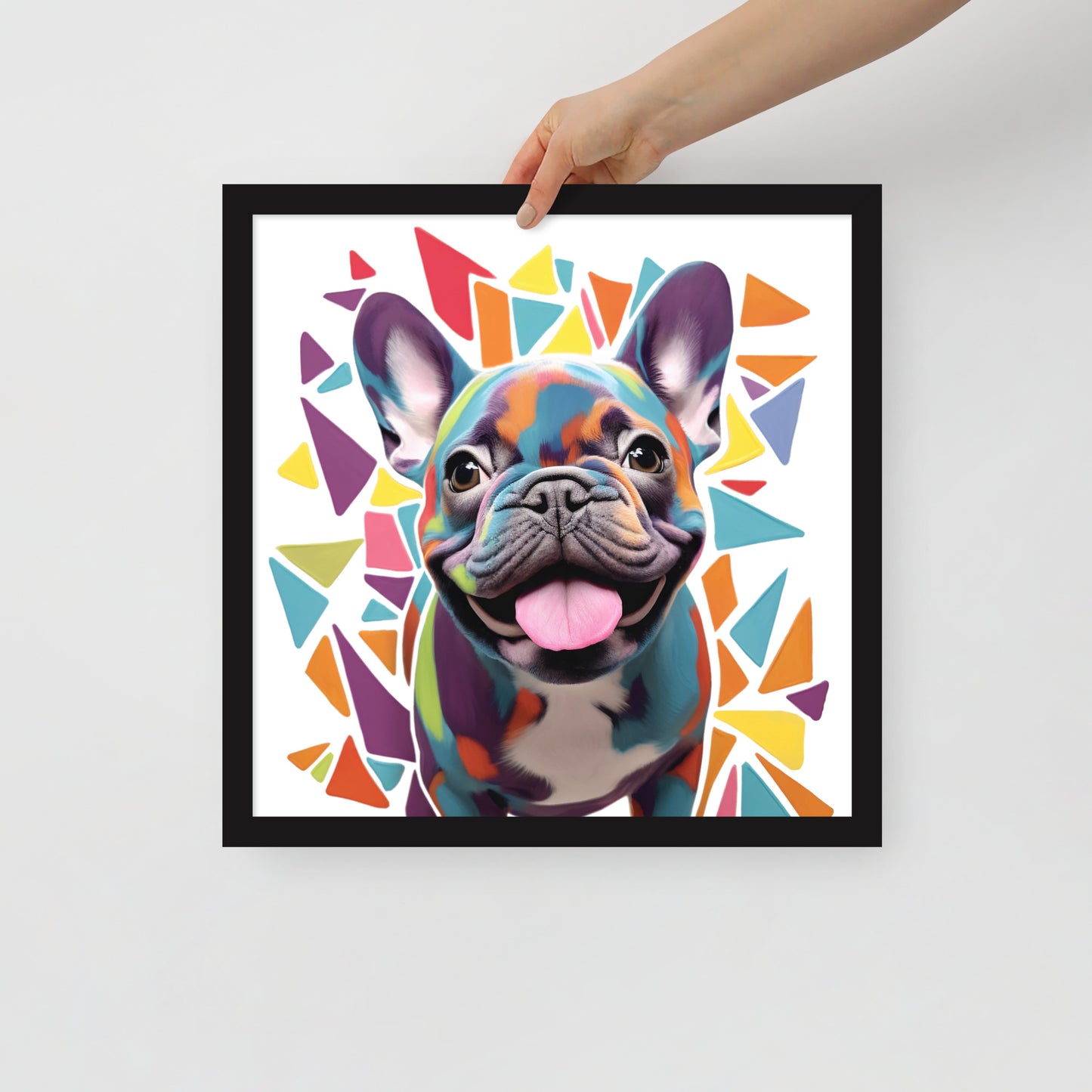 Prismatic Pup Framed Poster