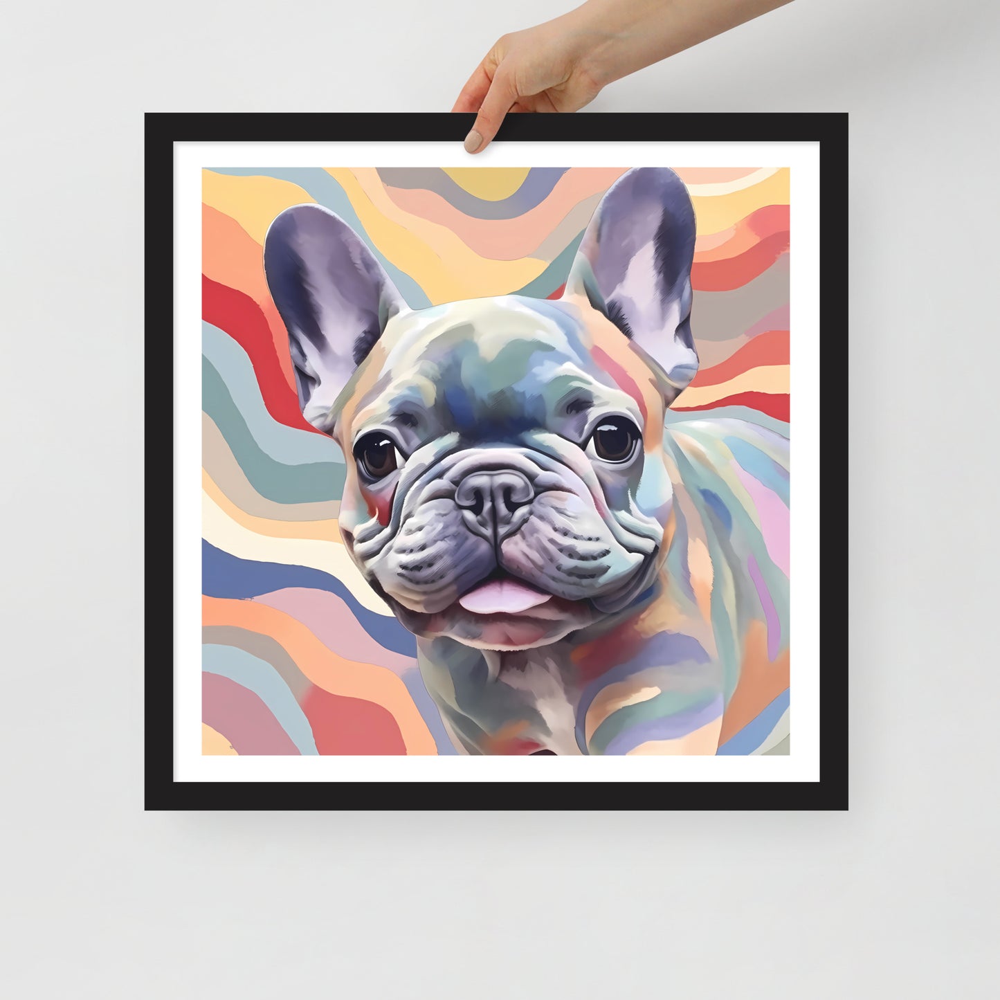 Lilac Pup Whirls Framed Poster