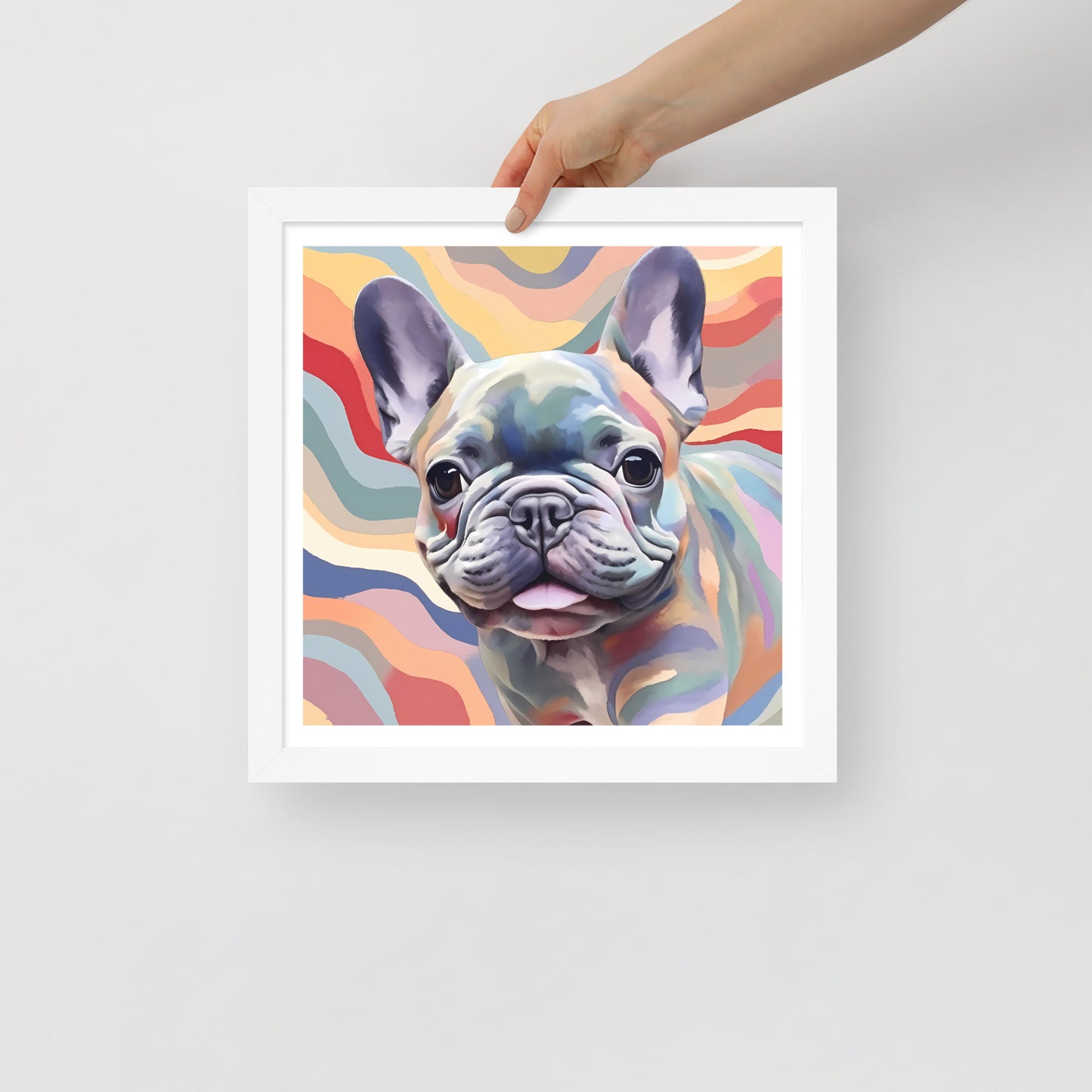 Lilac Pup Whirls Framed Poster