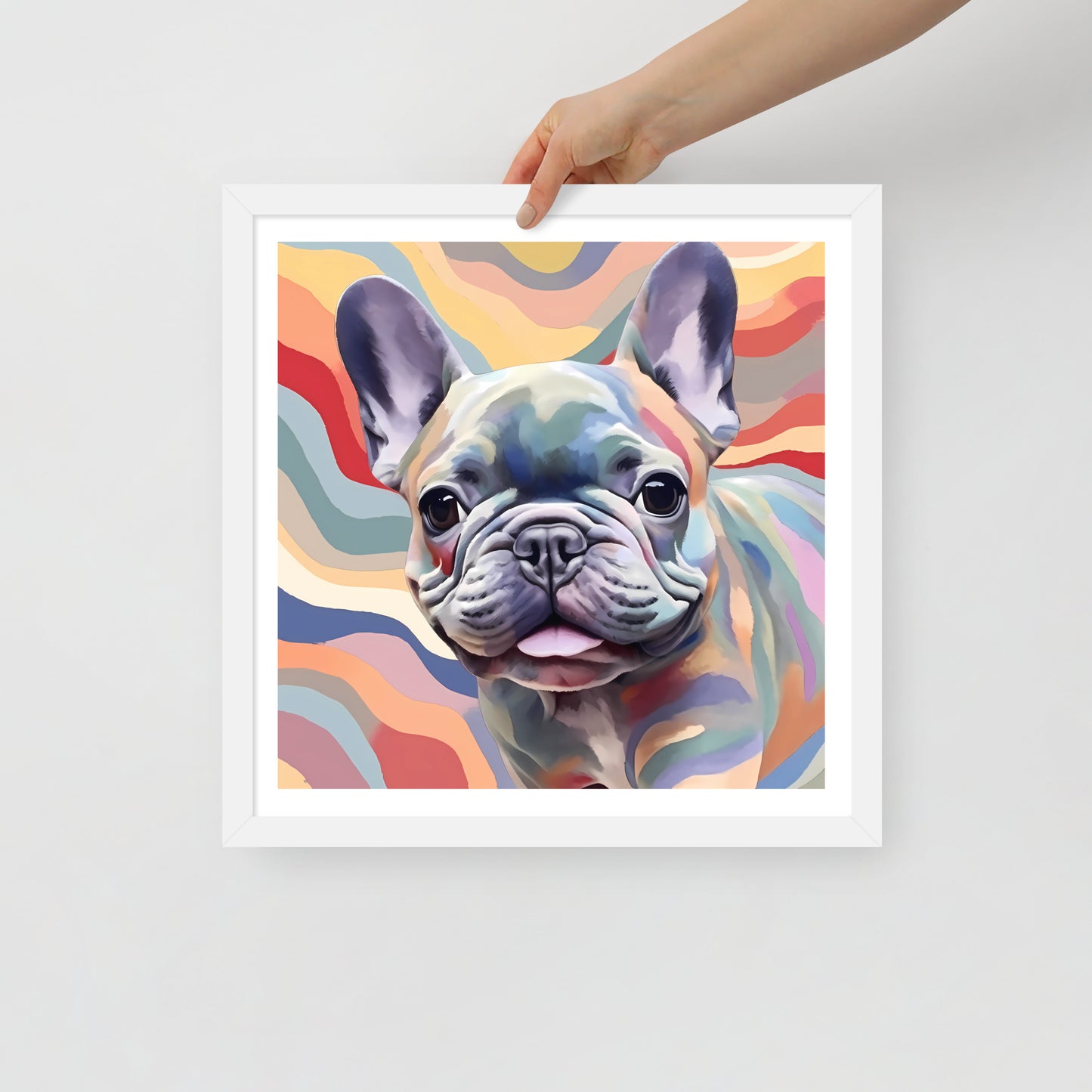 Lilac Pup Whirls Framed Poster
