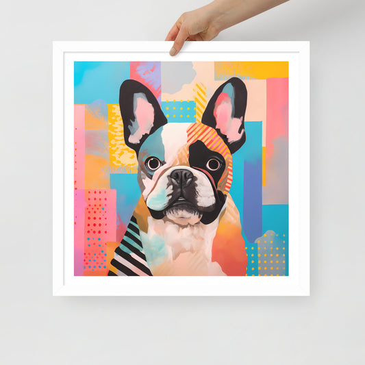 Patchy Pooch Framed Poster