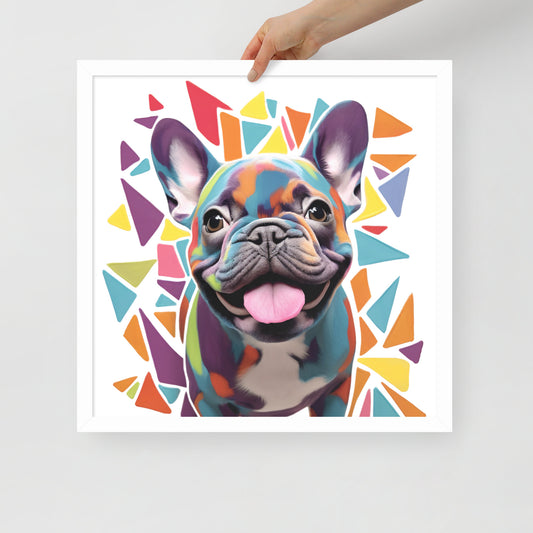 Prismatic Pup Framed Poster