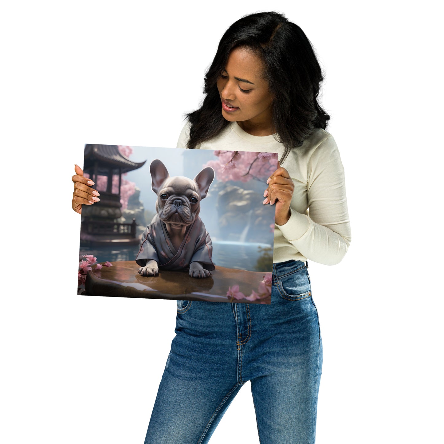 Zen Frenchie - Metal Print