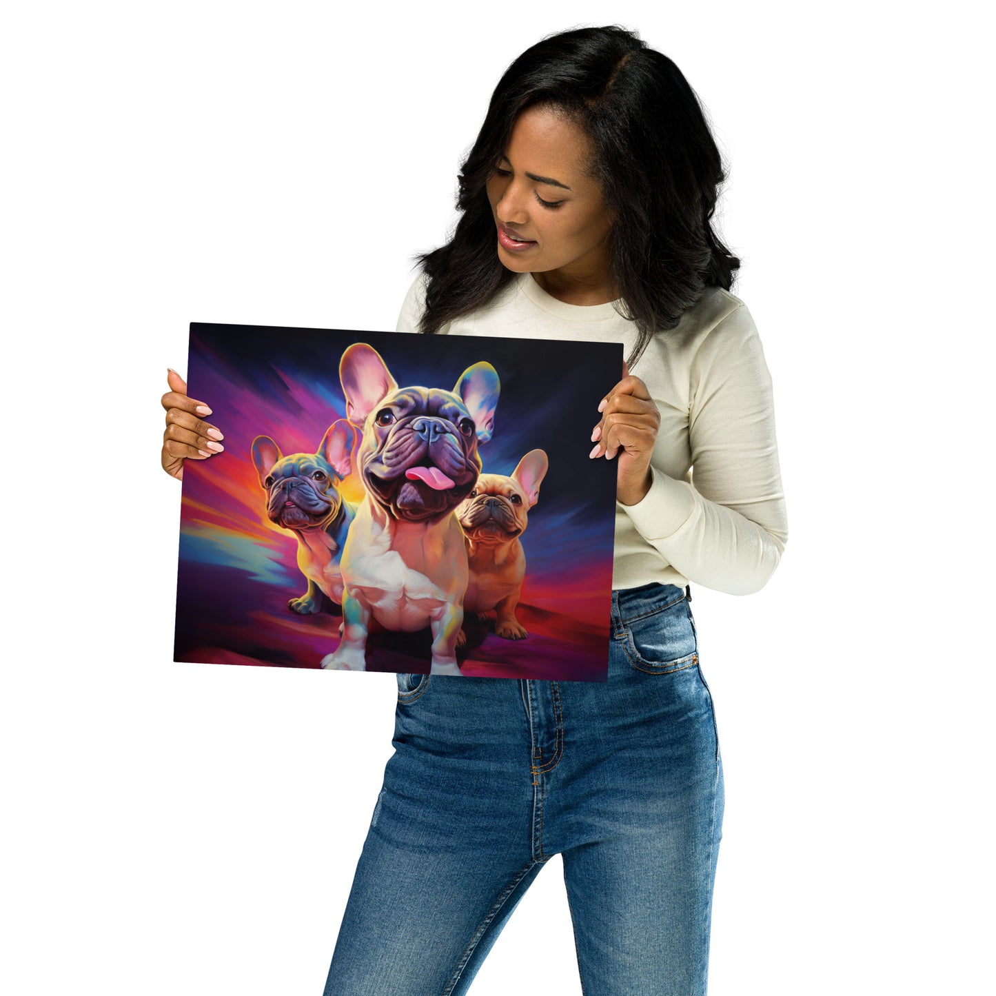 The Love-A-Bull Trio Metal Print
