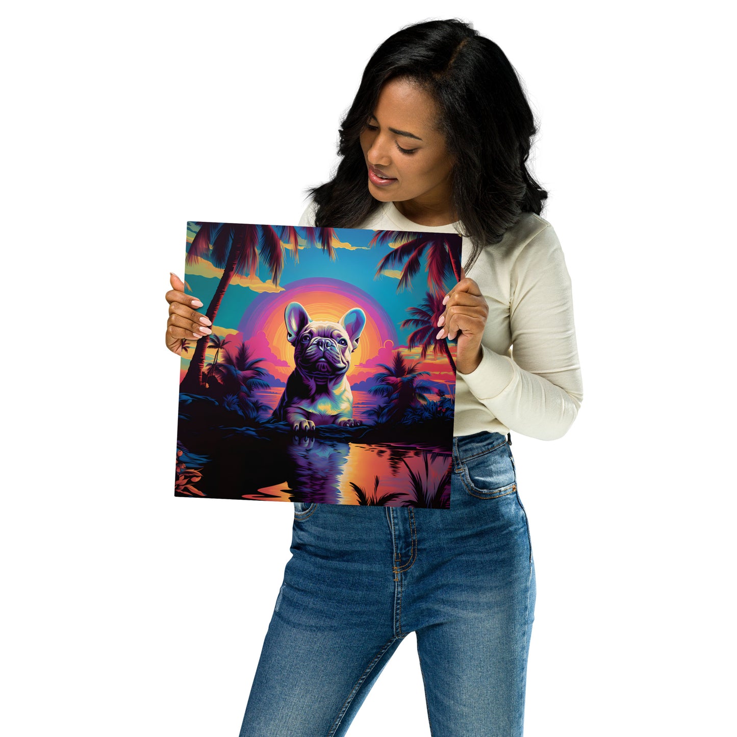 Retro Sunsets Metal prints
