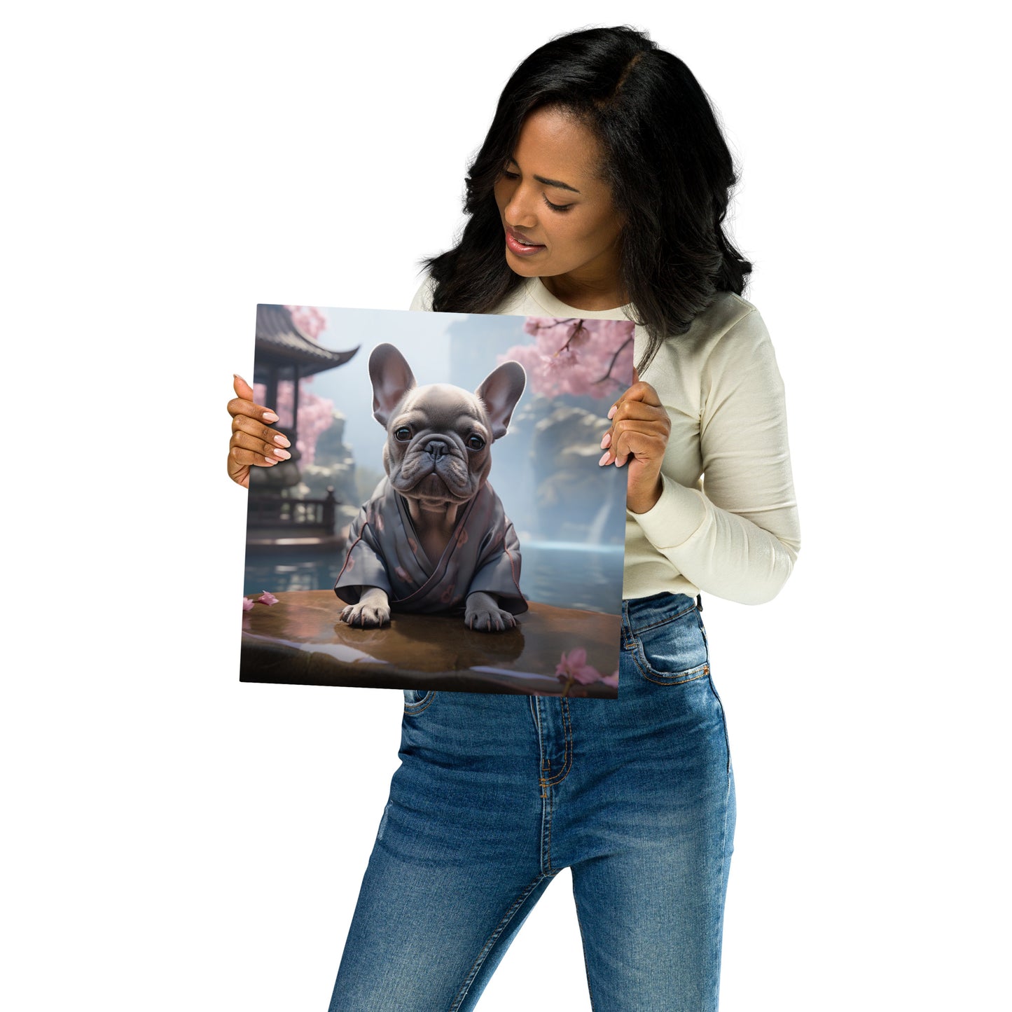 Zen Frenchie - Metal Print