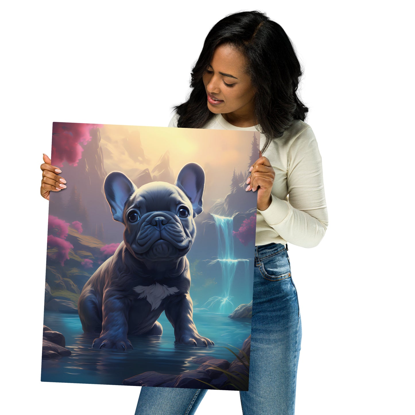 Blue Fountain - Metal Print