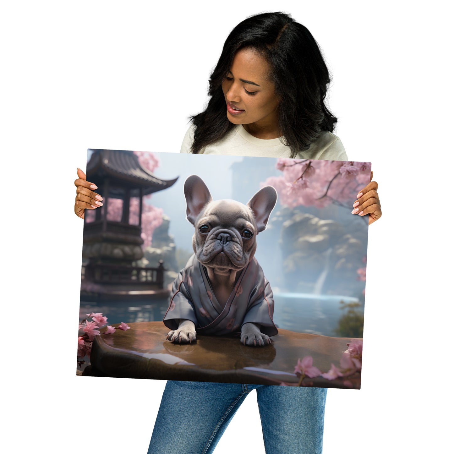 Zen Frenchie - Metal Print