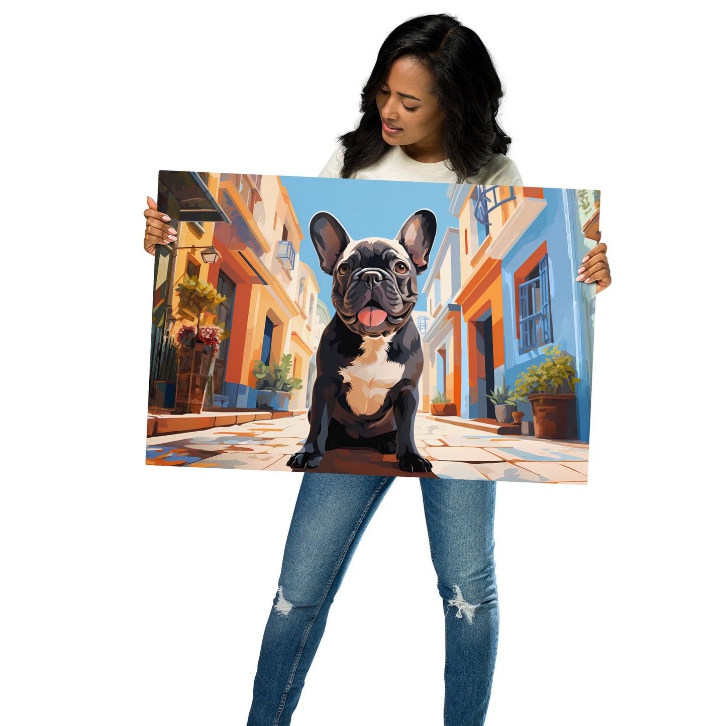 Brindle in the Streets - Metal Print