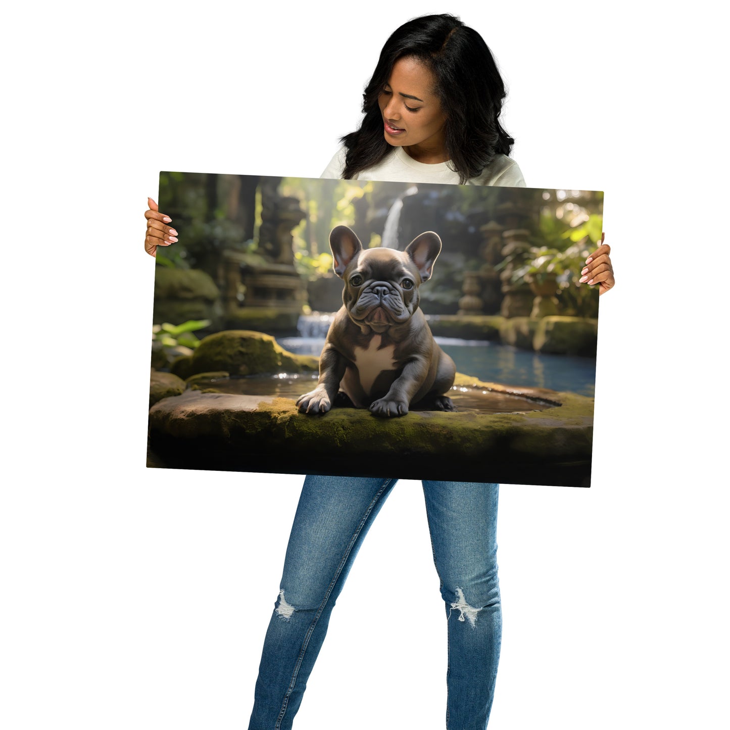 Brindle in Bali - Metal Print