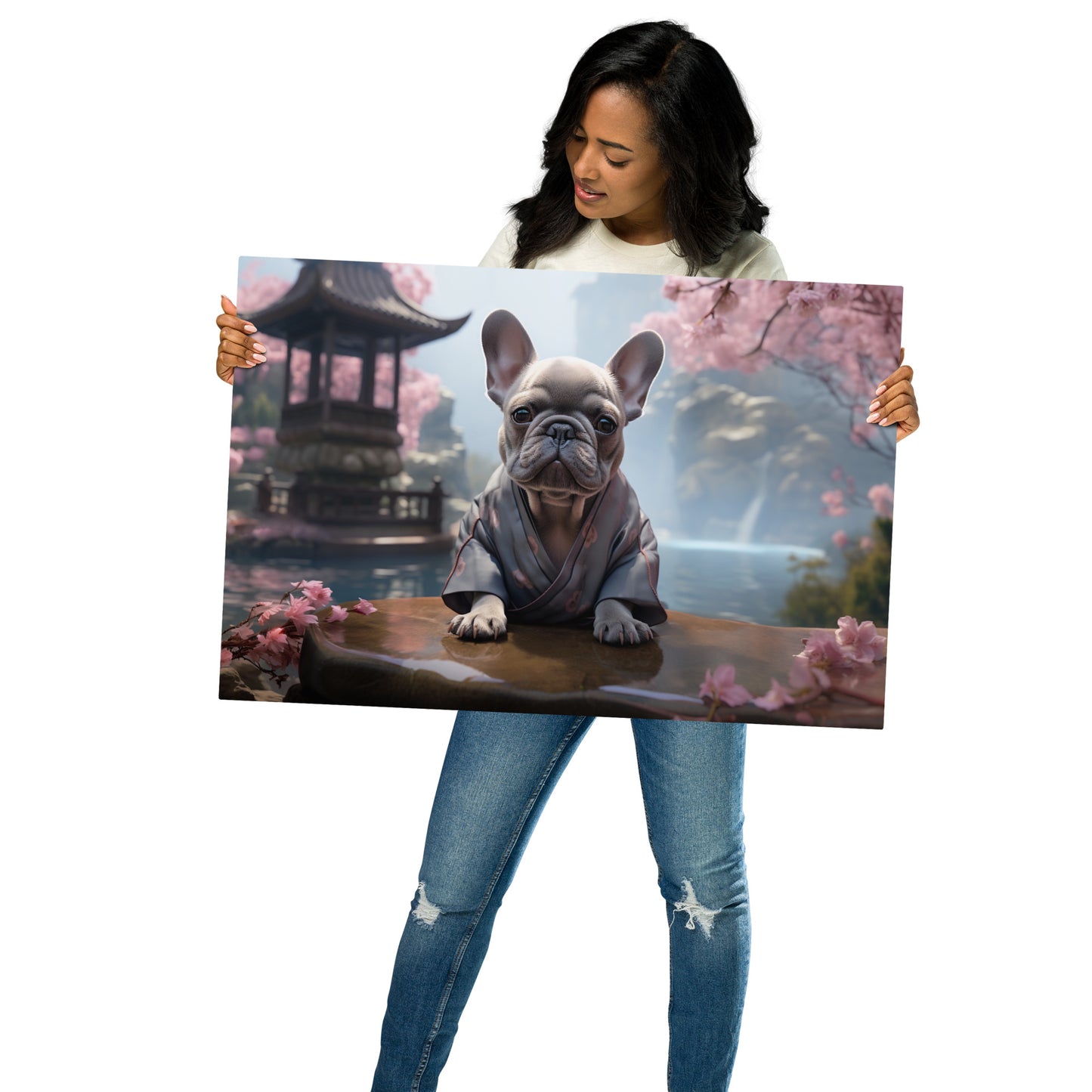 Zen Frenchie - Metal Print