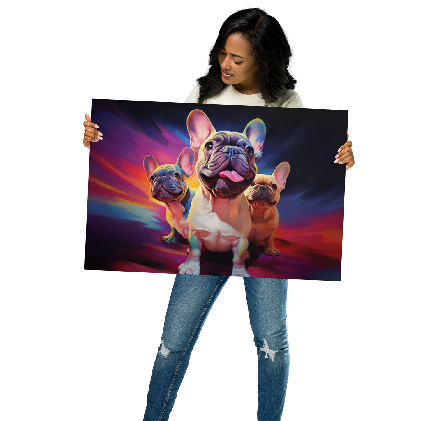 The Love-A-Bull Trio Metal Print