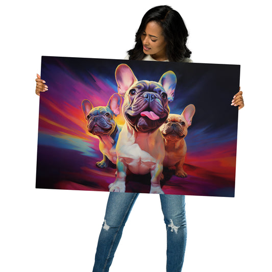 The Love-A-Bull Trio Metal Print