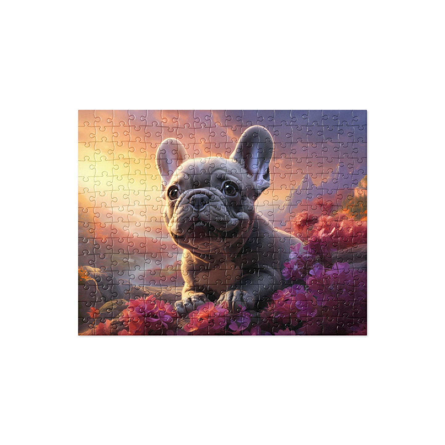 Romantic Frenchie Jigsaw Puzzle