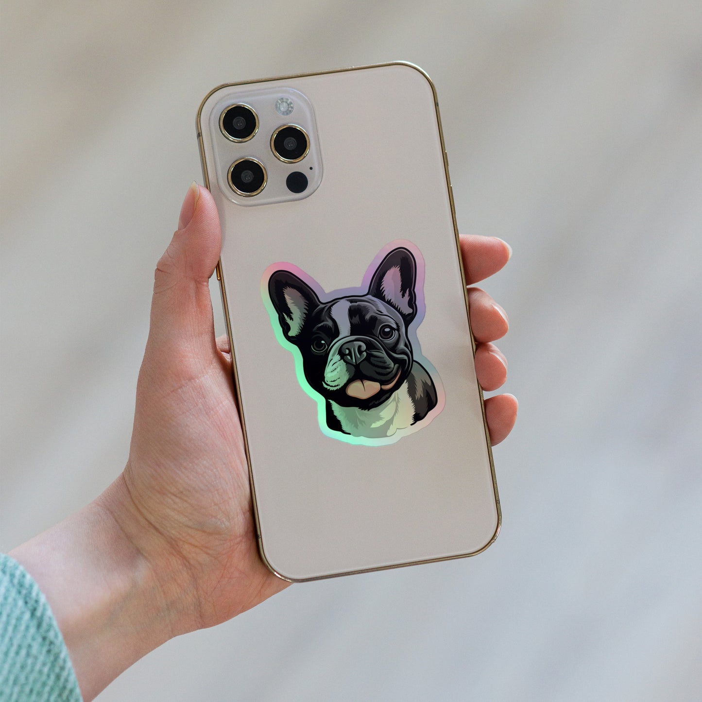Happy Pied Holographic Sticker