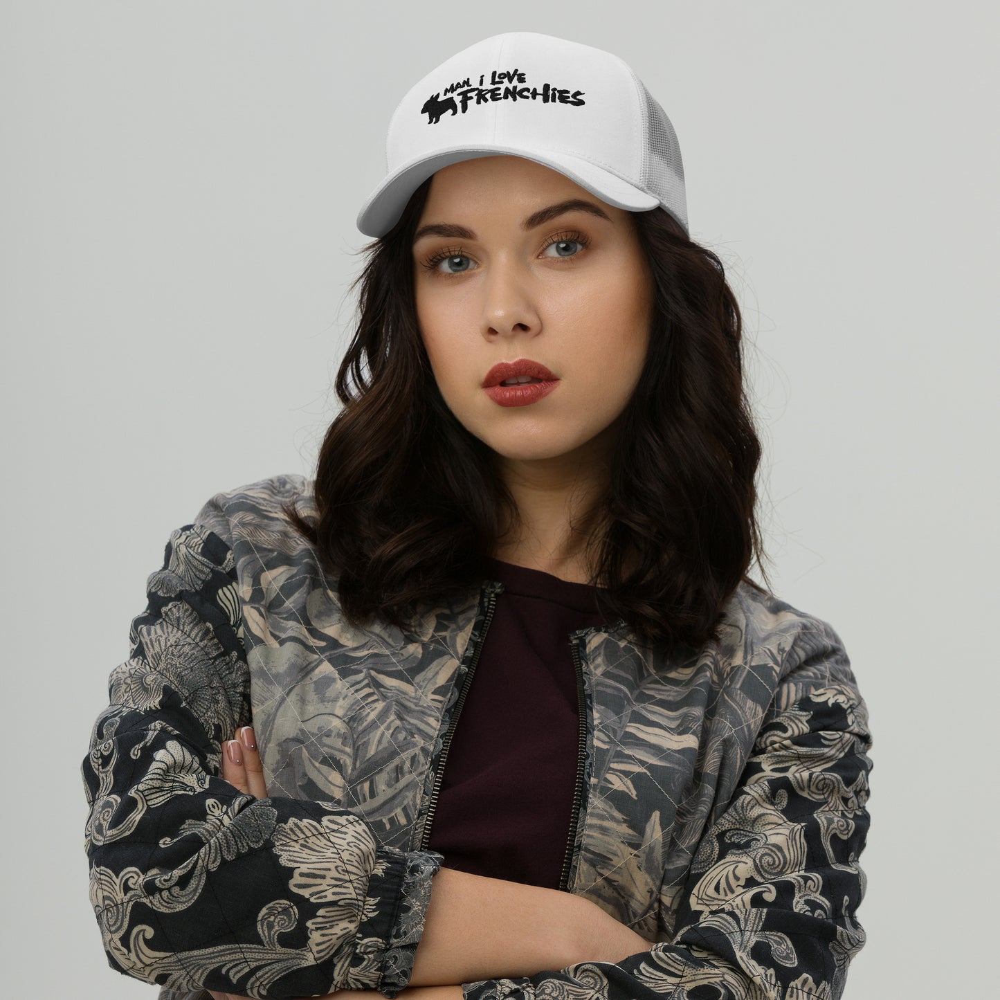 Man, I Love Frenchies Trucker Cap