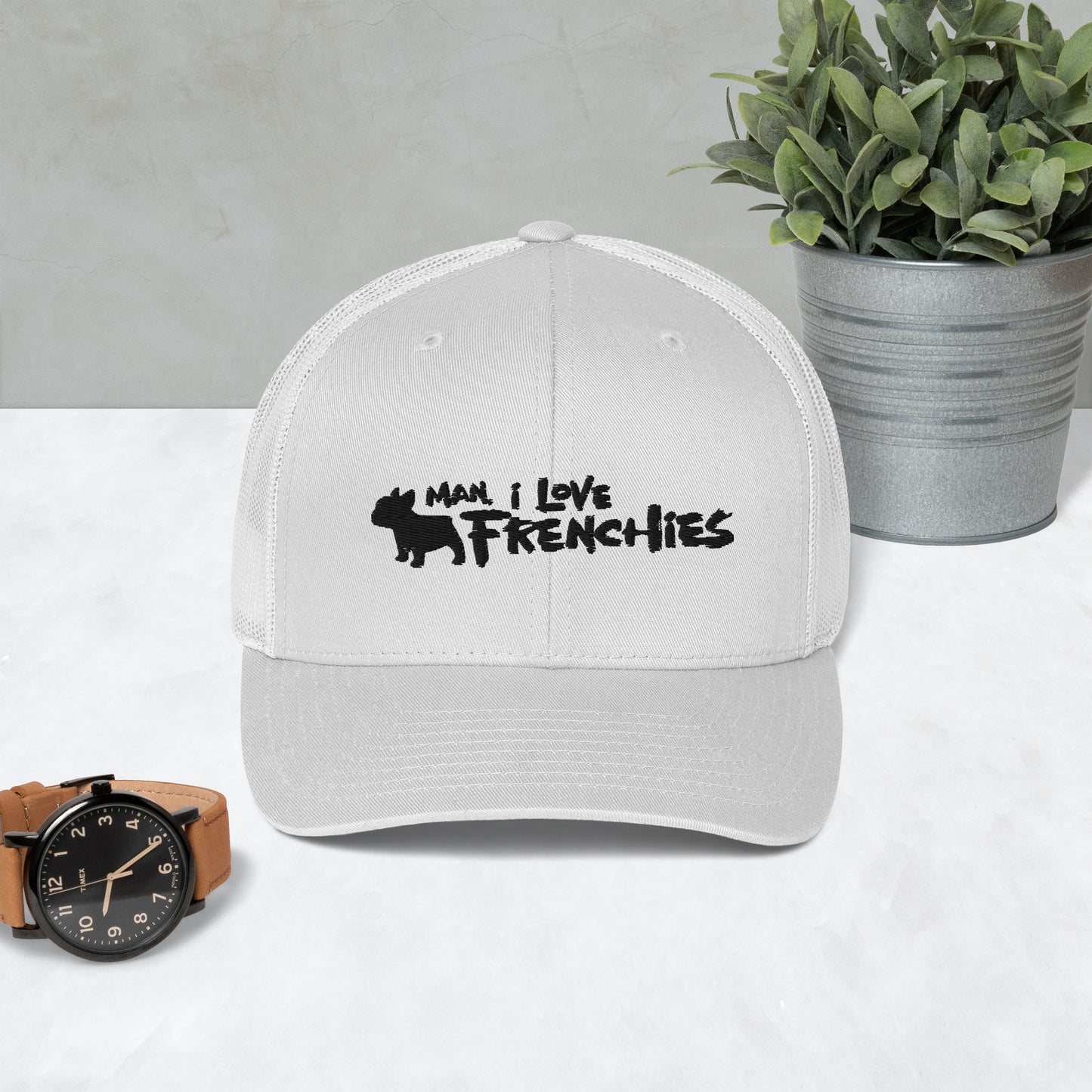 Man, I Love Frenchies Trucker Cap