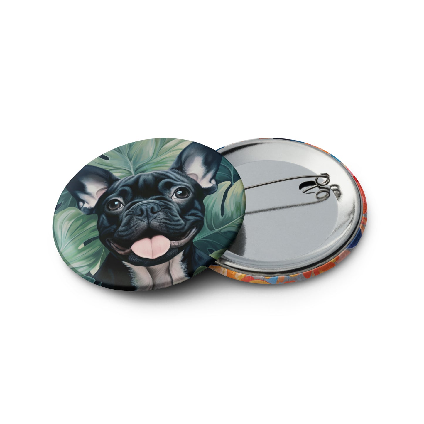 Flowers & Frenchies Pin Button Set