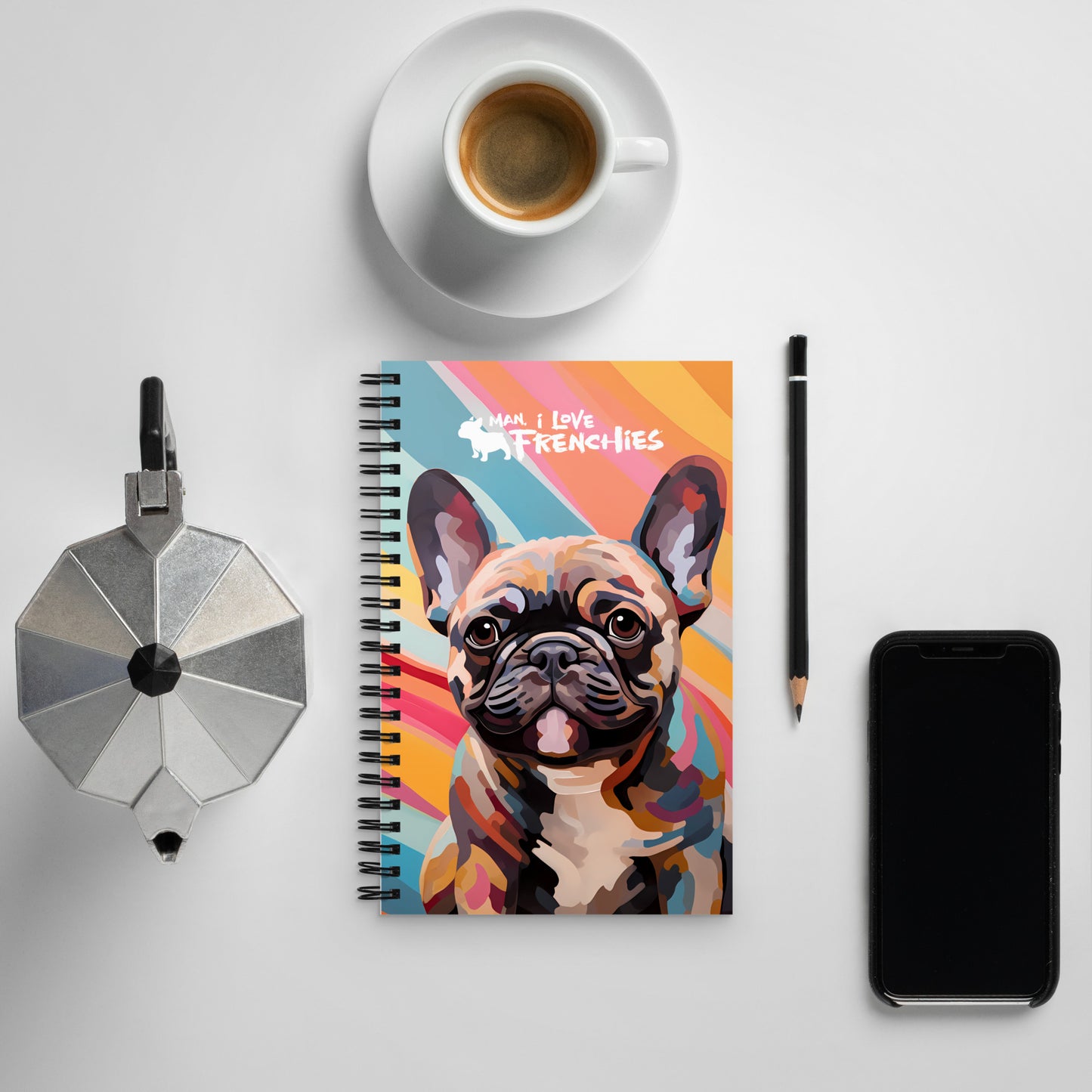 Retro Frenchie Notebook