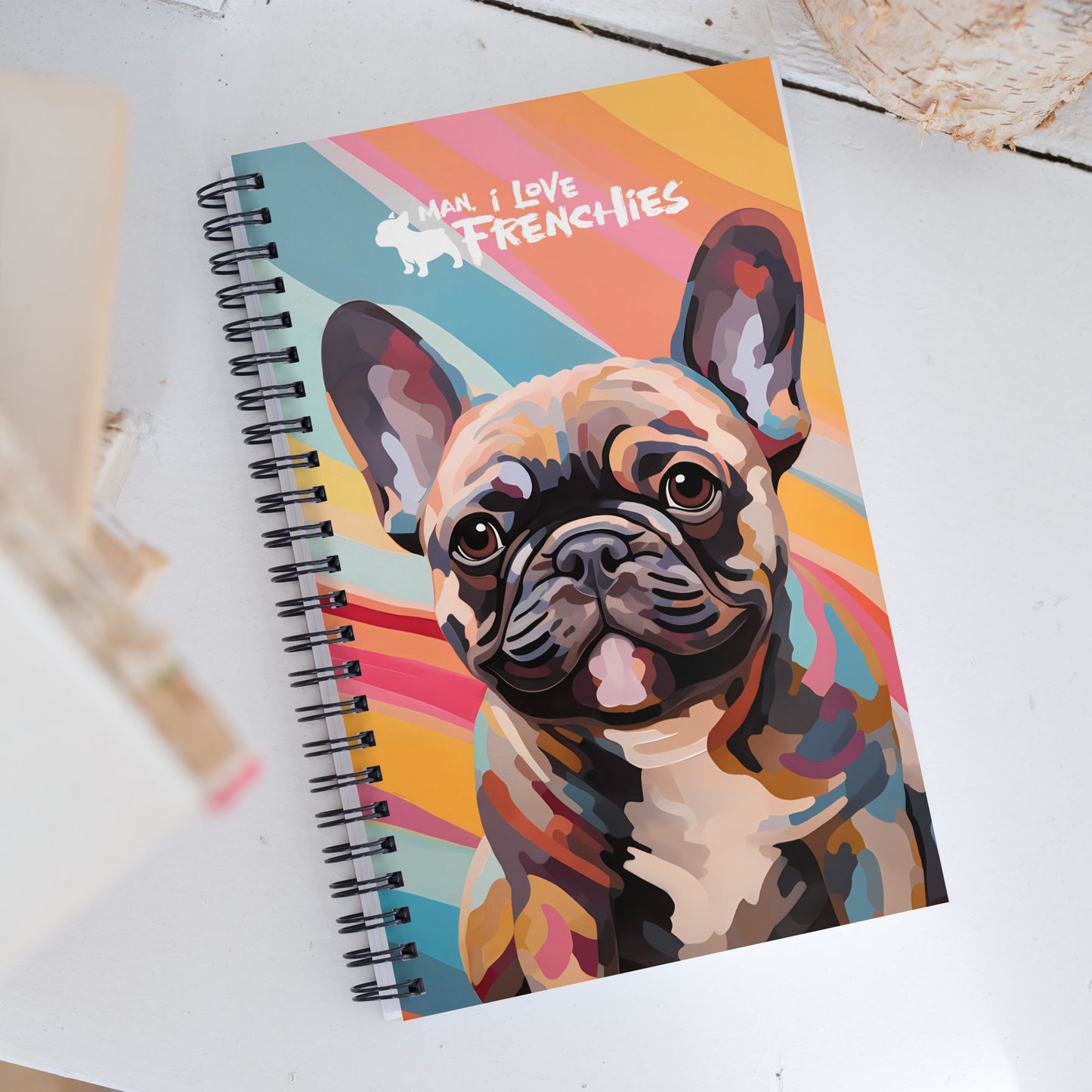 Retro Frenchie Notebook
