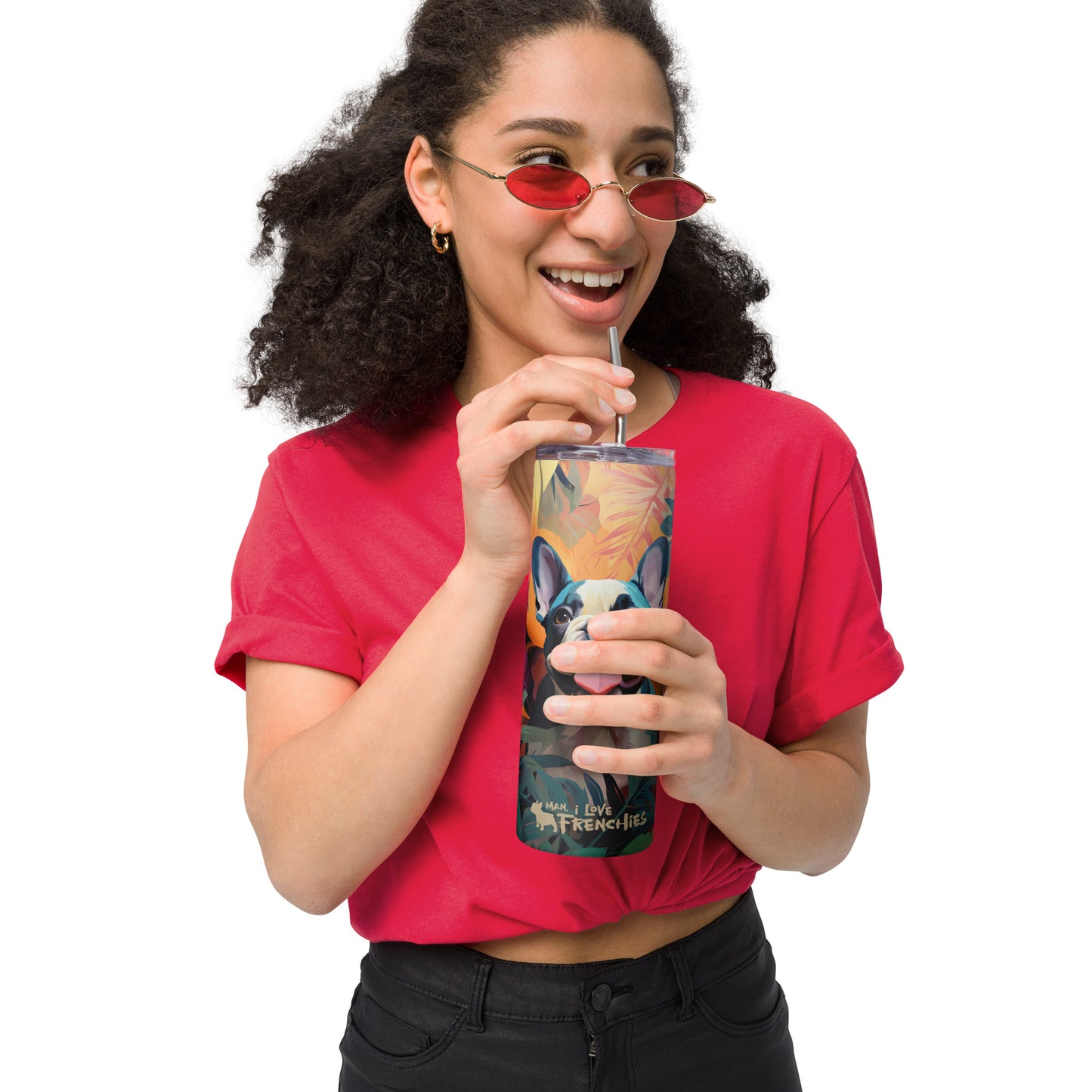 Tropical Frenchie Tumbler