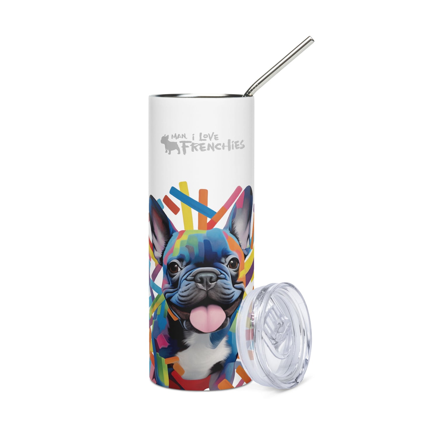Stripey Frenchie Tumbler