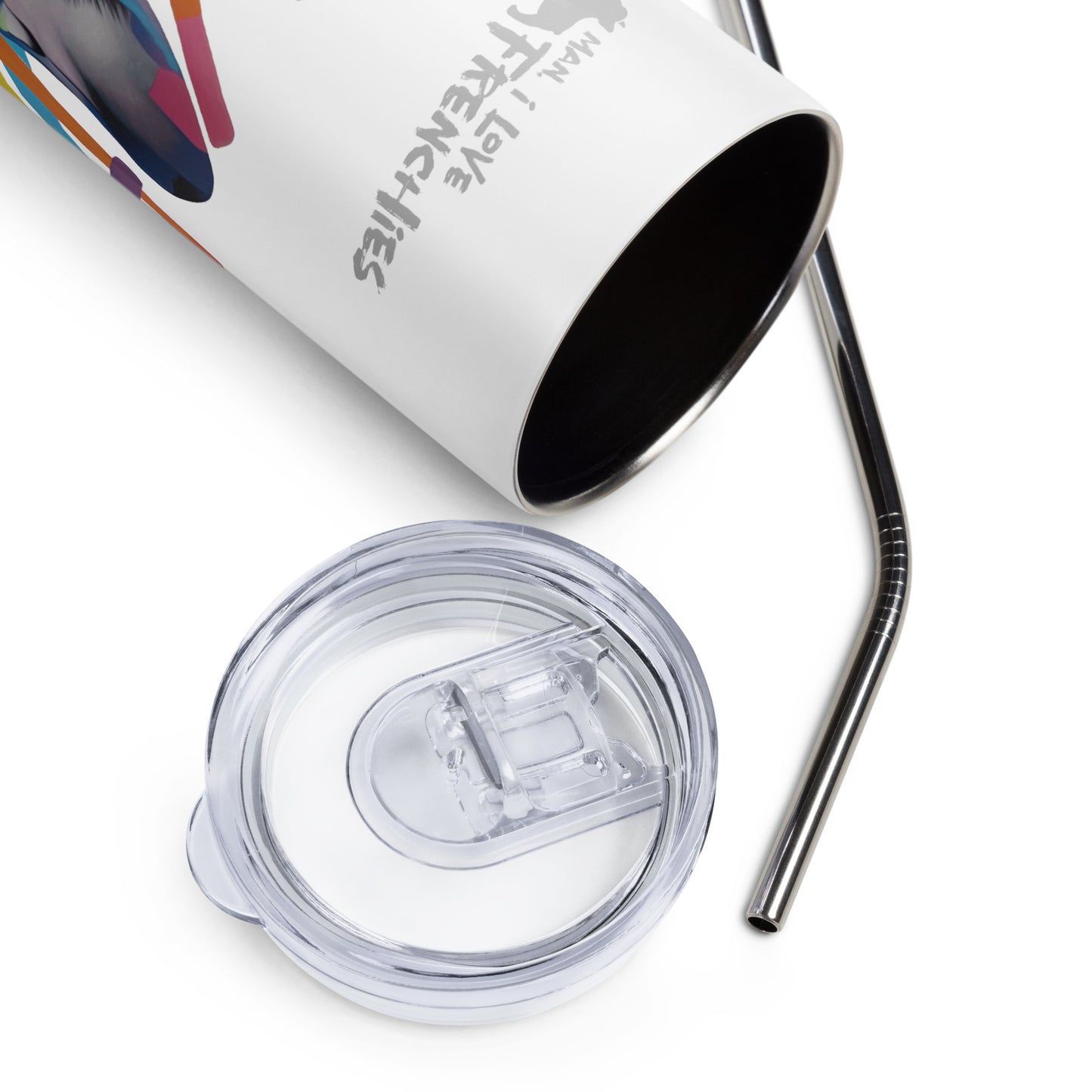 Stripey Frenchie Tumbler