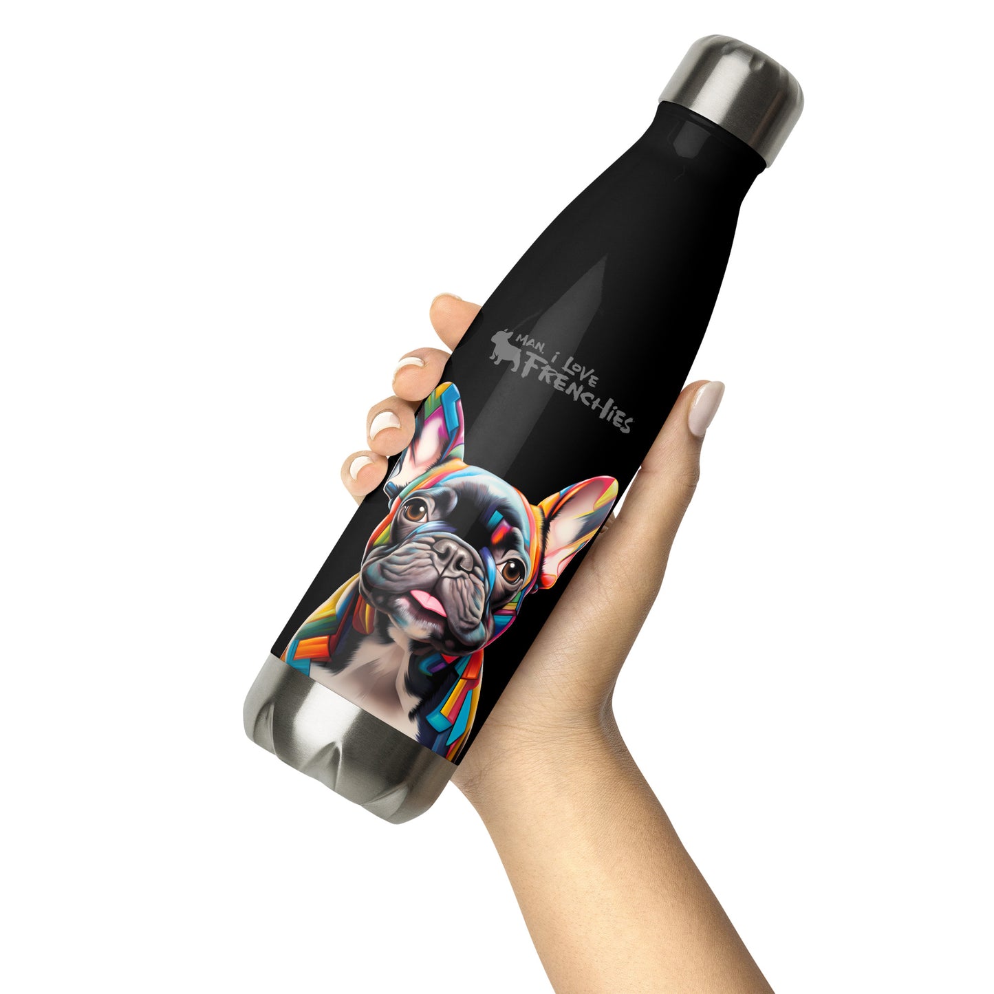 Rainbow Brindle - Stainless Steel Water Bottle