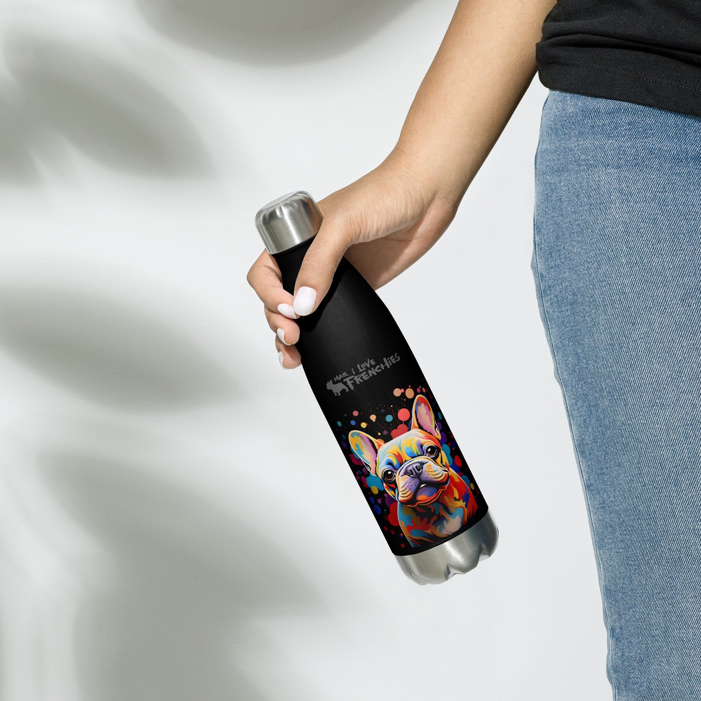 Starburst Frenchie - Stainless Steel Water Bottle