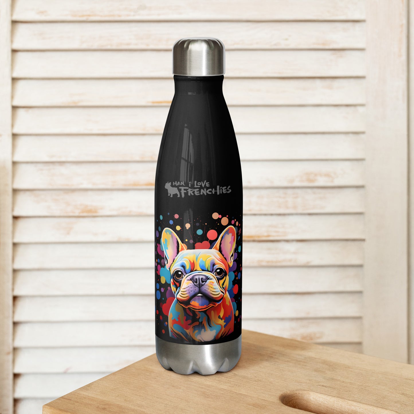 Starburst Frenchie - Stainless Steel Water Bottle