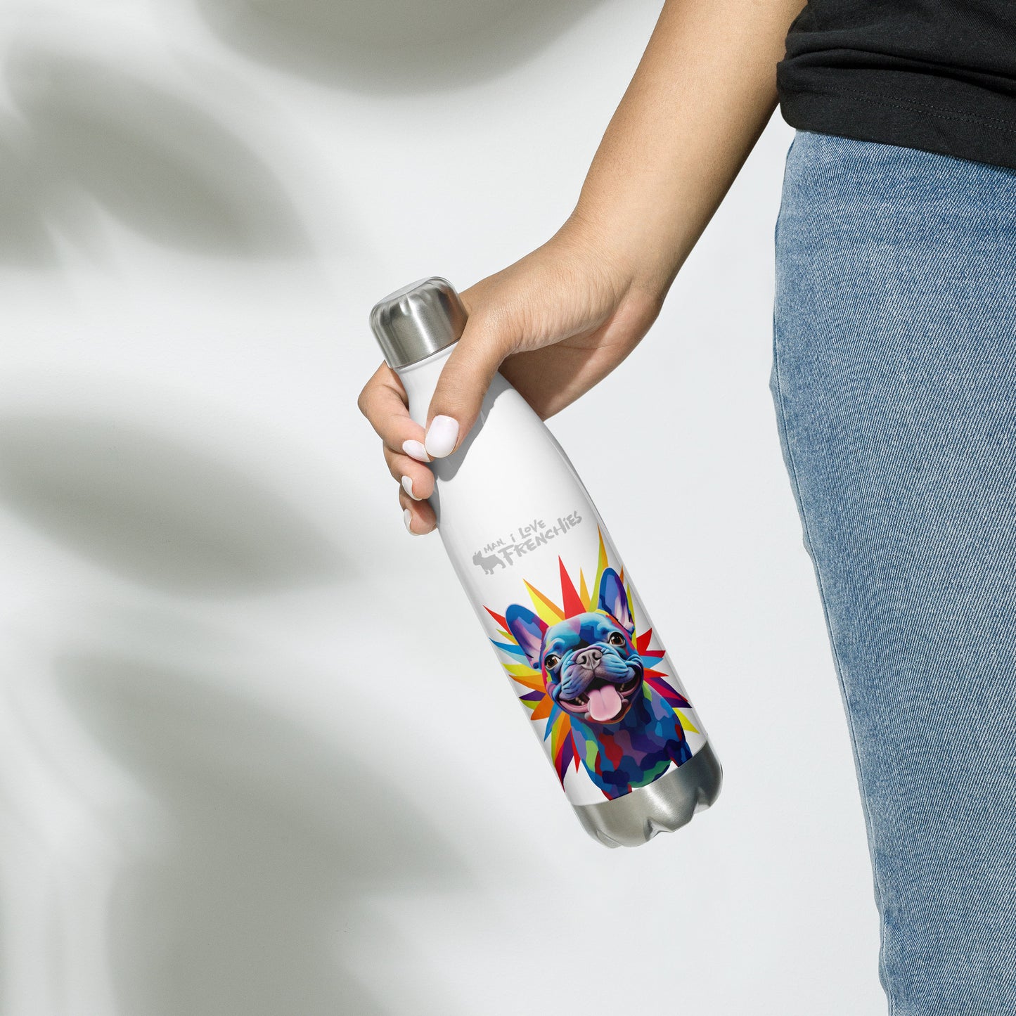 Blue Geometric - Stainless Steel Water Bottle