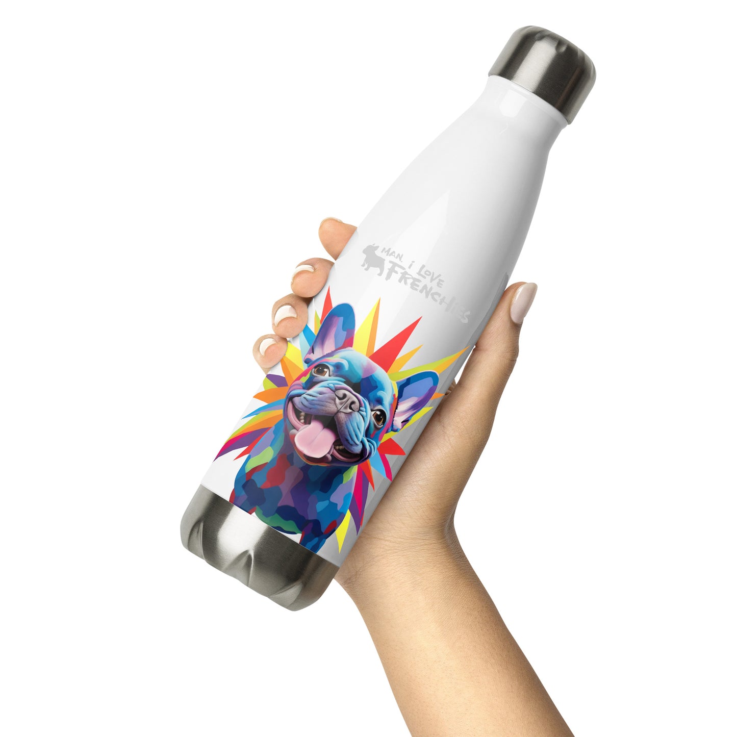 Blue Geometric - Stainless Steel Water Bottle