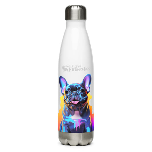 Neon Blue Stainless Steel Water Bottle
