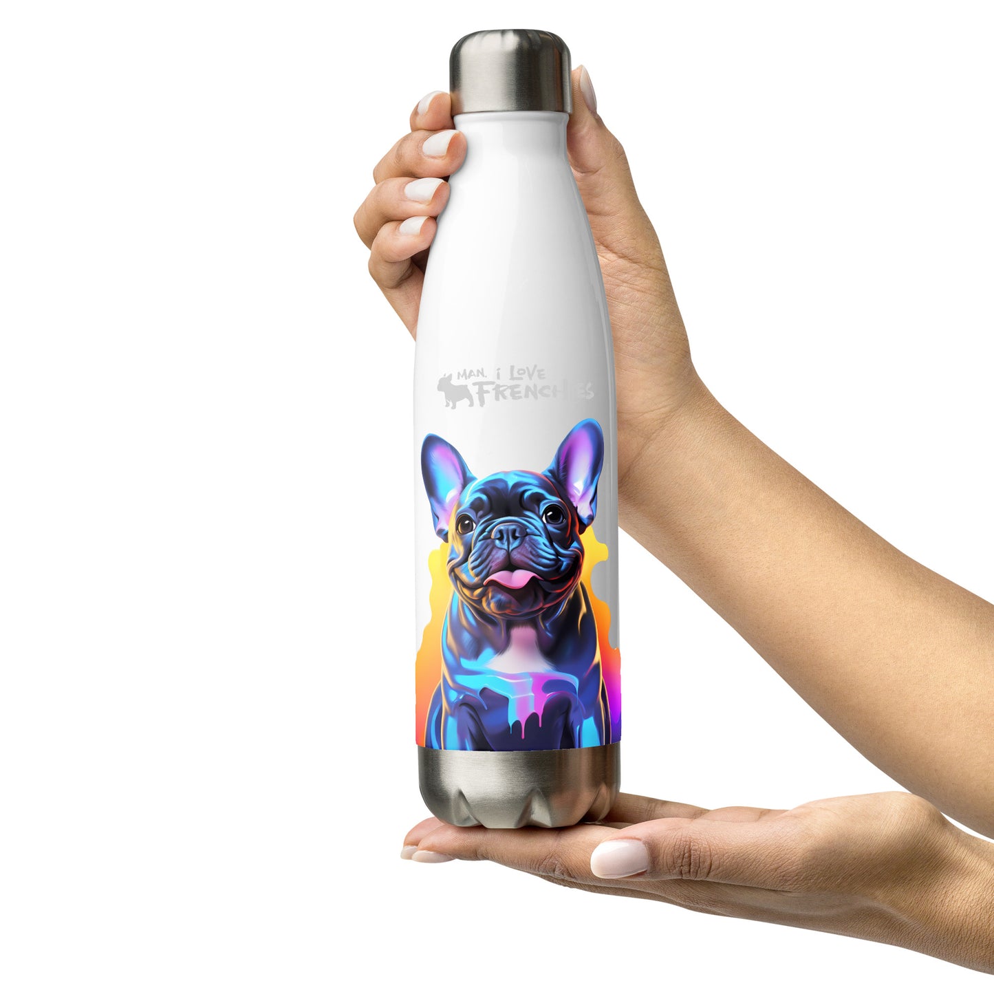 Neon Blue Stainless Steel Water Bottle
