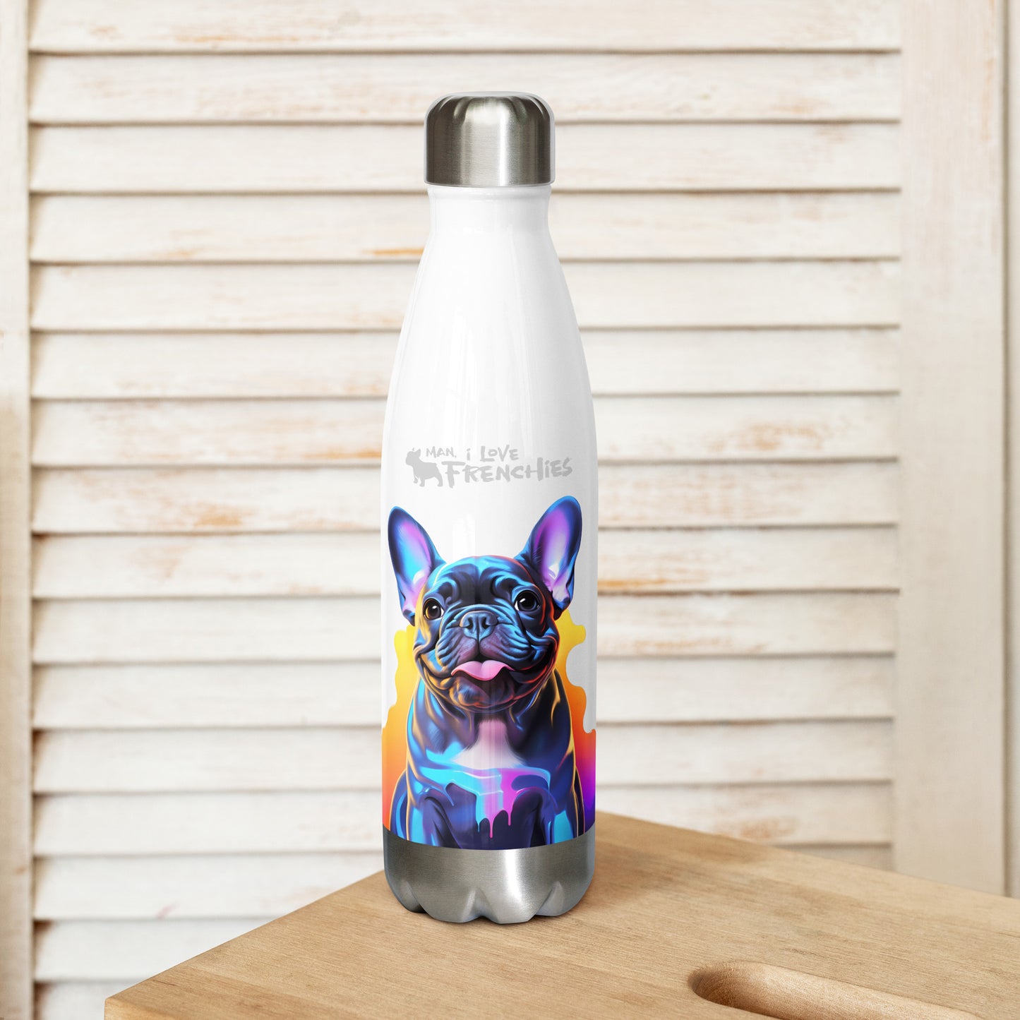 Neon Blue Stainless Steel Water Bottle