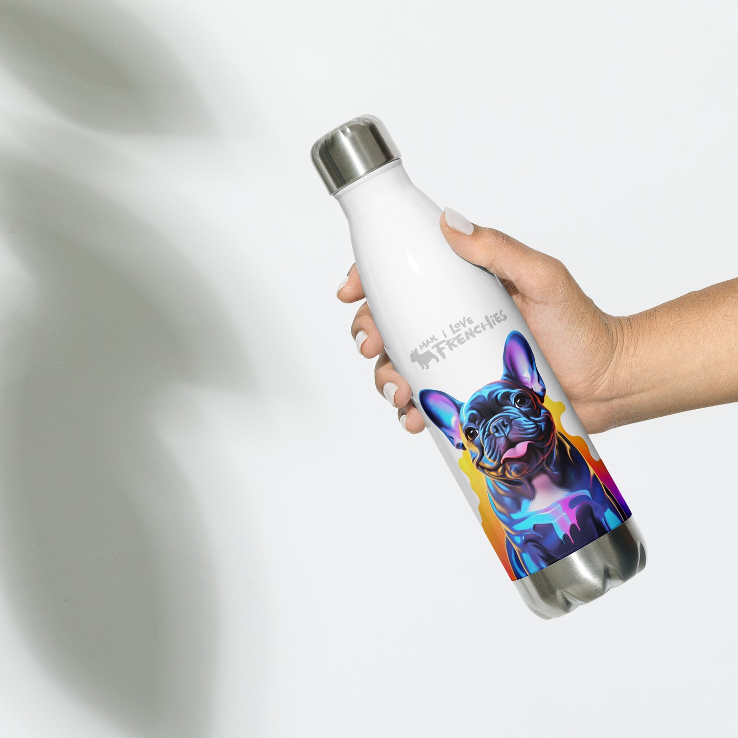 Neon Blue Stainless Steel Water Bottle