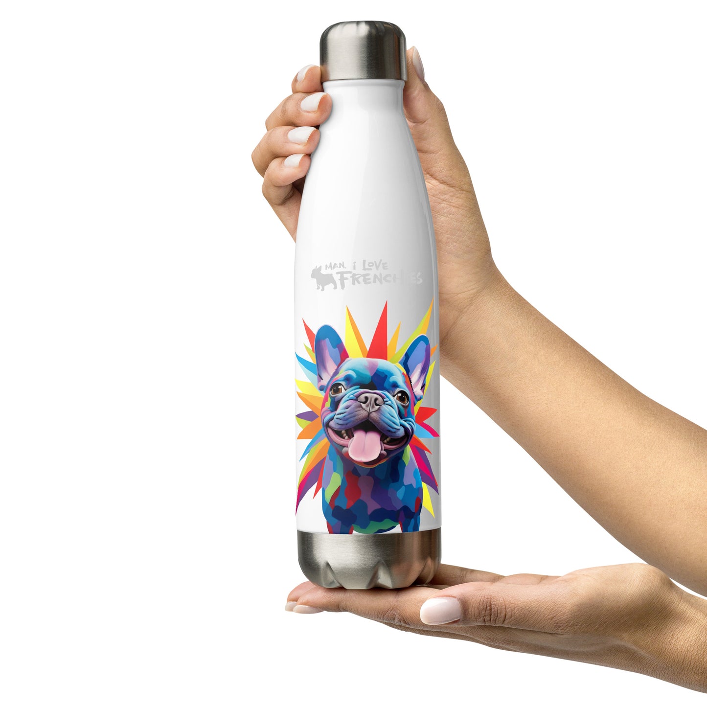 Blue Geometric - Stainless Steel Water Bottle