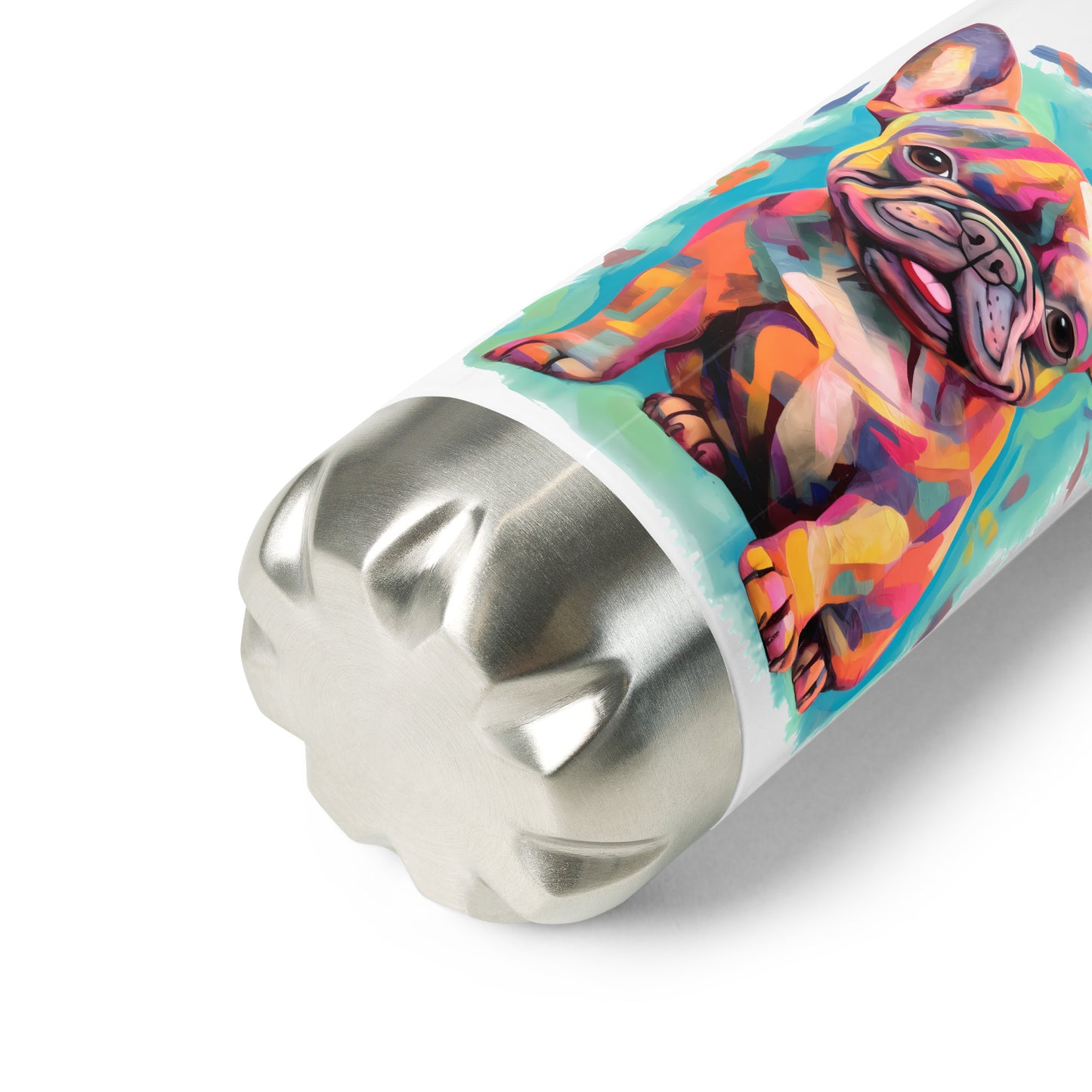Watercolor Frenchie Stainless Steel Water Bottle