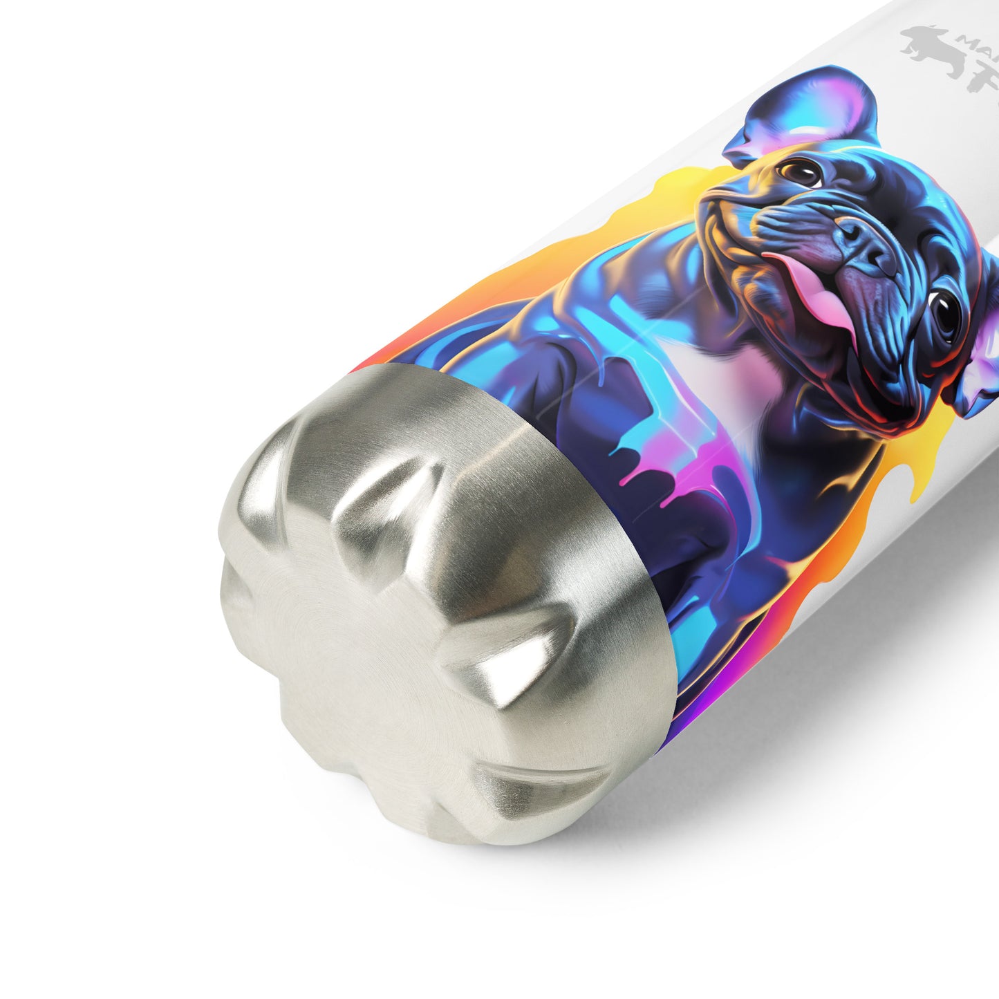 Neon Blue Stainless Steel Water Bottle