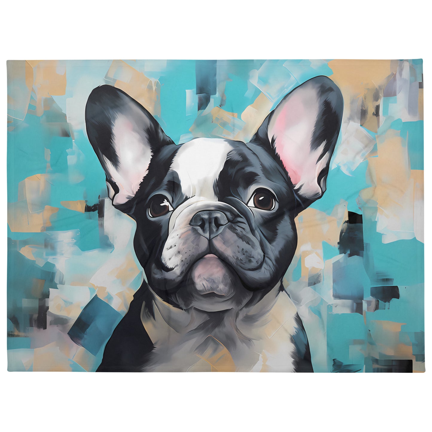 Blue Watercolor Pied Blanket
