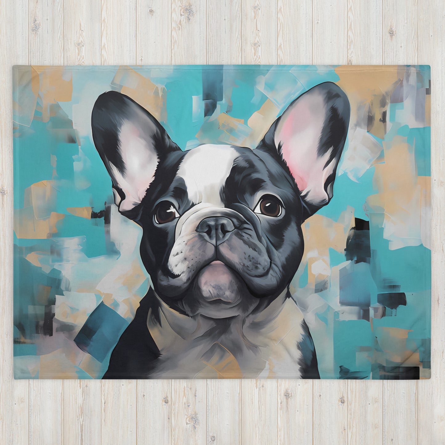 Blue Watercolor Pied Blanket