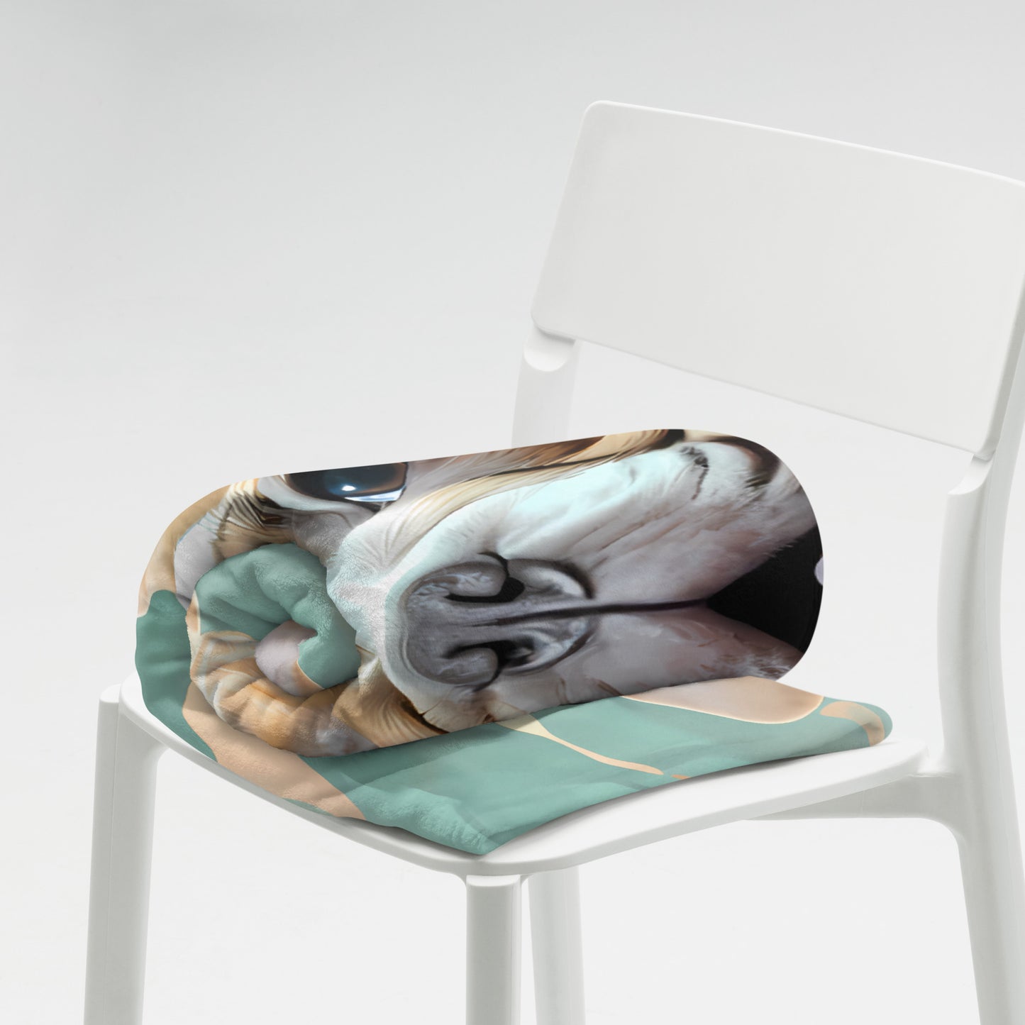 Gold Green Frenchie Blanket