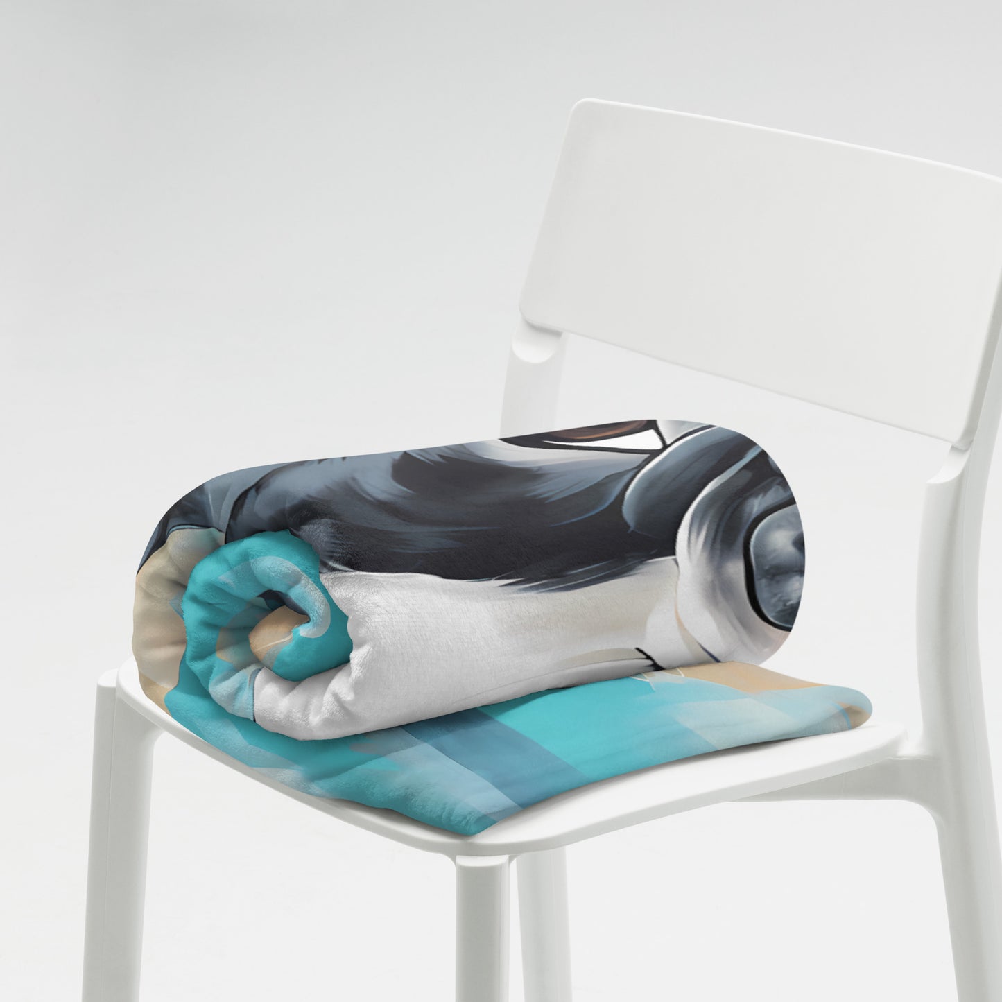 Blue Watercolor Pied Blanket