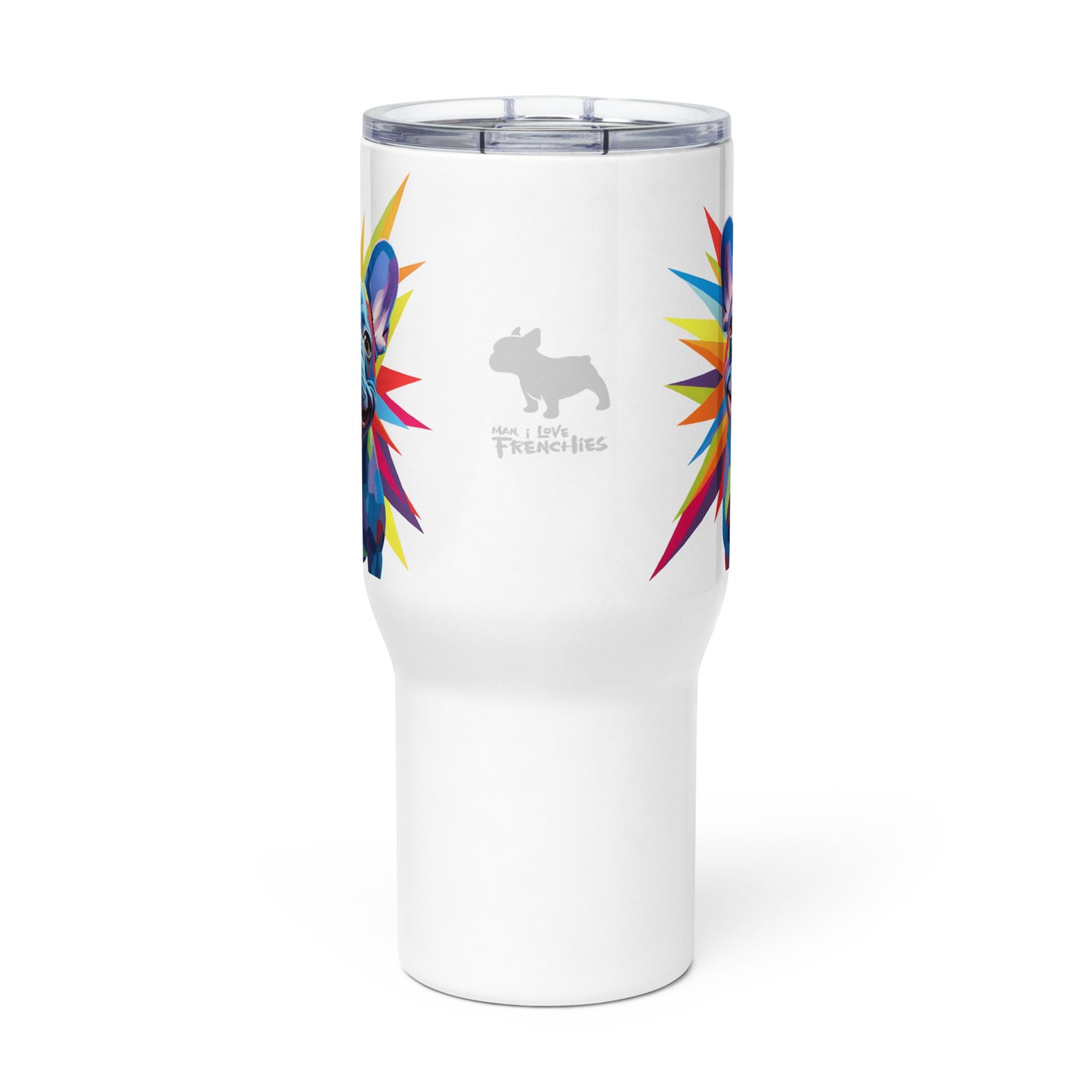 Blue Geometric Travel Mug