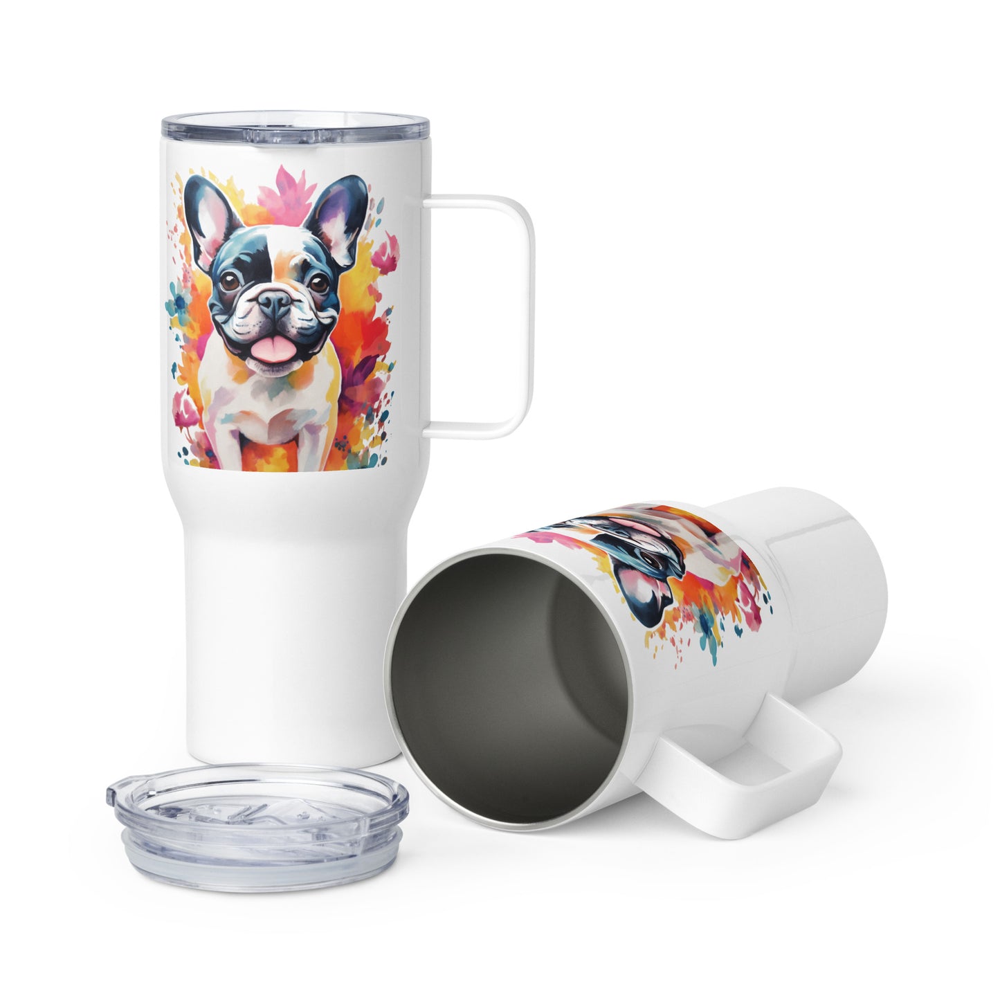 Watercolor Pied Travel Mug