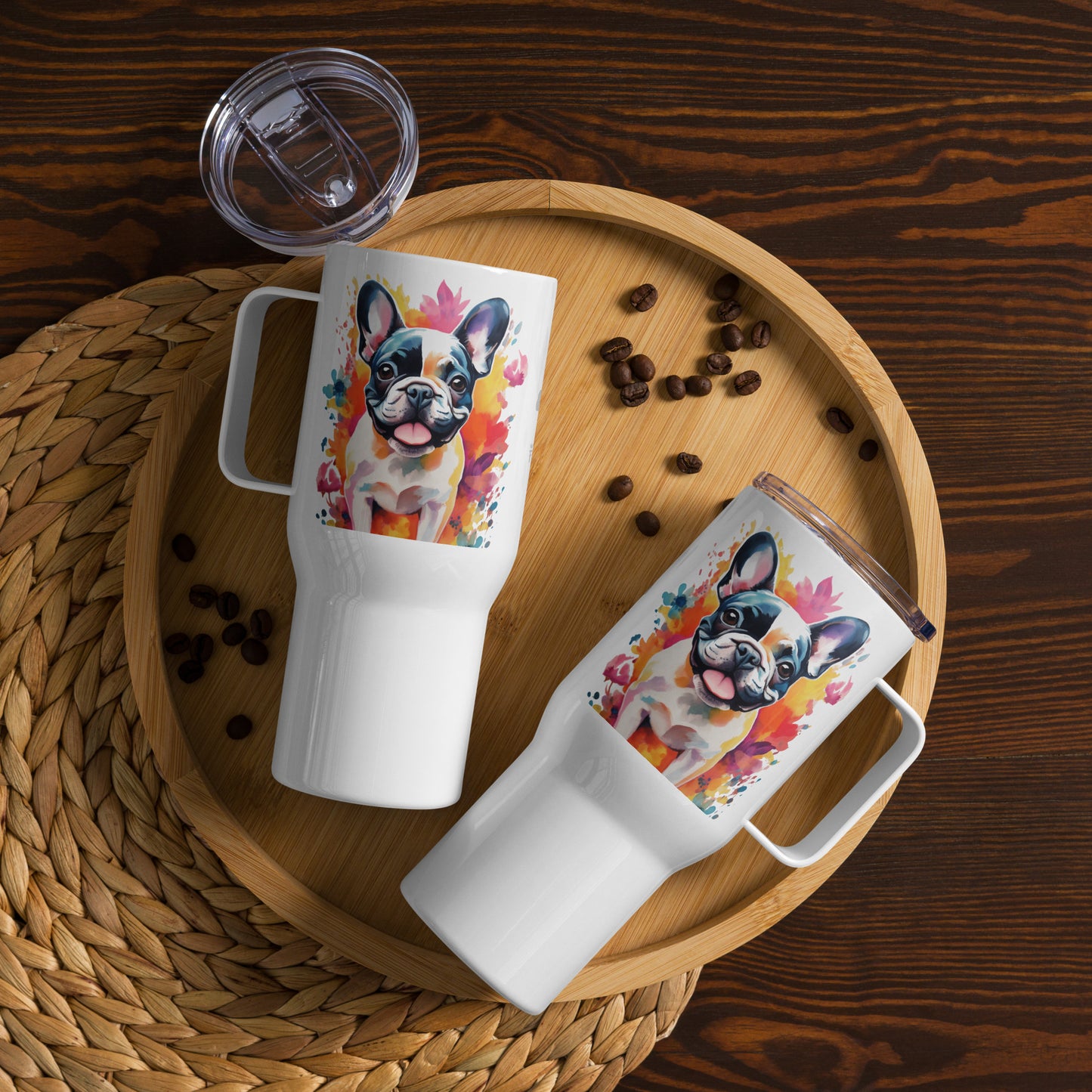 Watercolor Pied Travel Mug